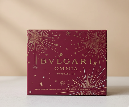 Bvlgari OMNIA CRYSTALLINE EDT set （65ml+15ml） 寶格麗 白水晶女士淡香水套裝（65毫升+15毫升）