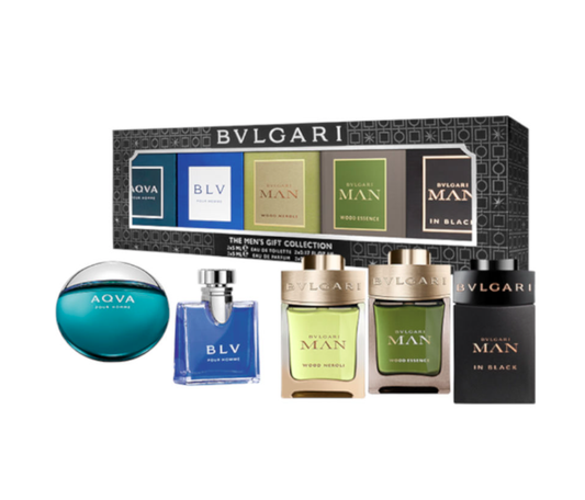 Bvlgari  Man Collection Miniatures Set 5 x 5ml 寶格麗男仕五件套（碧藍+藍茶+酷幽+森林之光+城市森林 5 x 5毫升