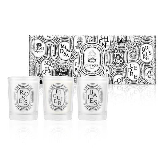 DIPTYQUE 蒂普提克 迷你香氛蠟燭禮盒 (漿果香+無花果+玫瑰)